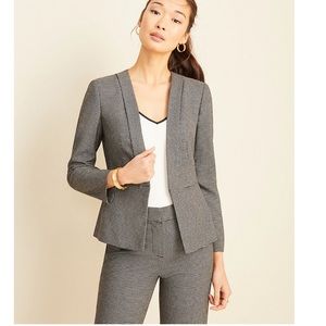 Ann Taylor Petite Lapel Jacket In Dobby